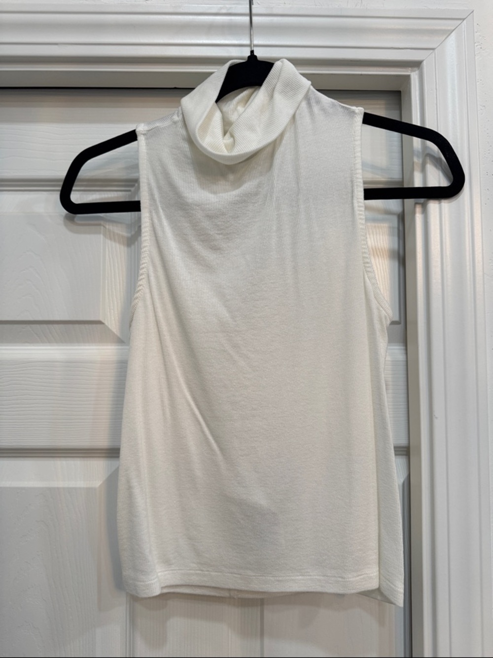 All Saints White Sleeveless Turtleneck Camisole